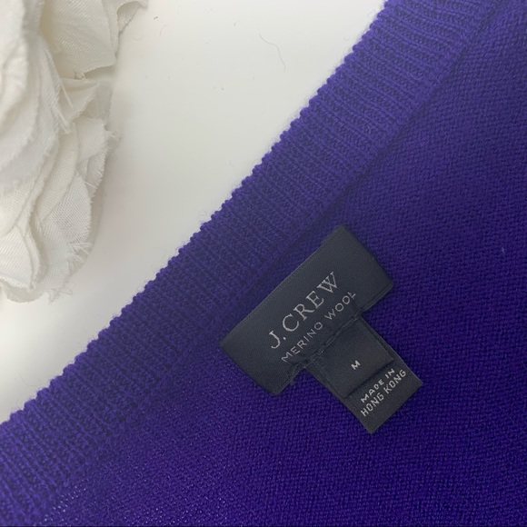 J Crew Men’s V Neck Purple Wool Sweat… - Picture 7 of 7